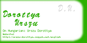 dorottya urszu business card